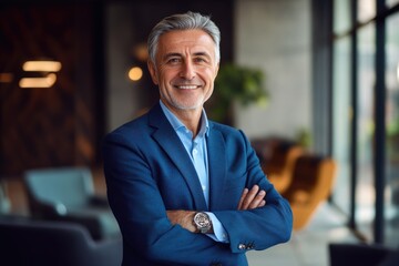 happy middle aged business man ceo 