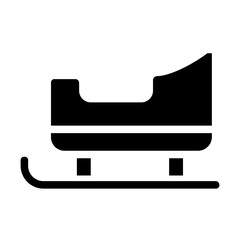 Glyph snow sled icon