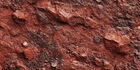 Obraz premium Rich red soil texture background, showcasing the unique patterns and colors found in red soil. This red soil texture background can enhance various design projects and artistic creations.