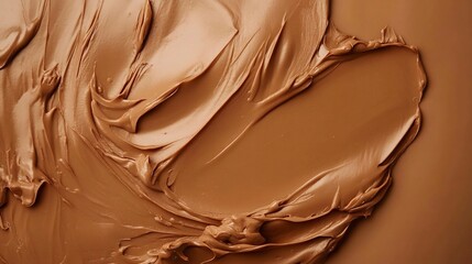 Elegant Mocha Mousse Texture   Silky Fabric Background with Flowing Organic Patterns
