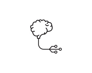 Neural network icon vector symbol design illustration isolated