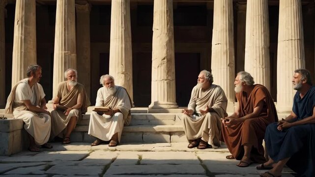 Ancient Greek philosophers discussion