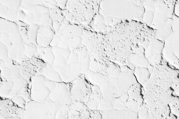Obraz premium Seamless textured white wall with cracks and uneven surfaces, showcasing a rough and weathered appearance.