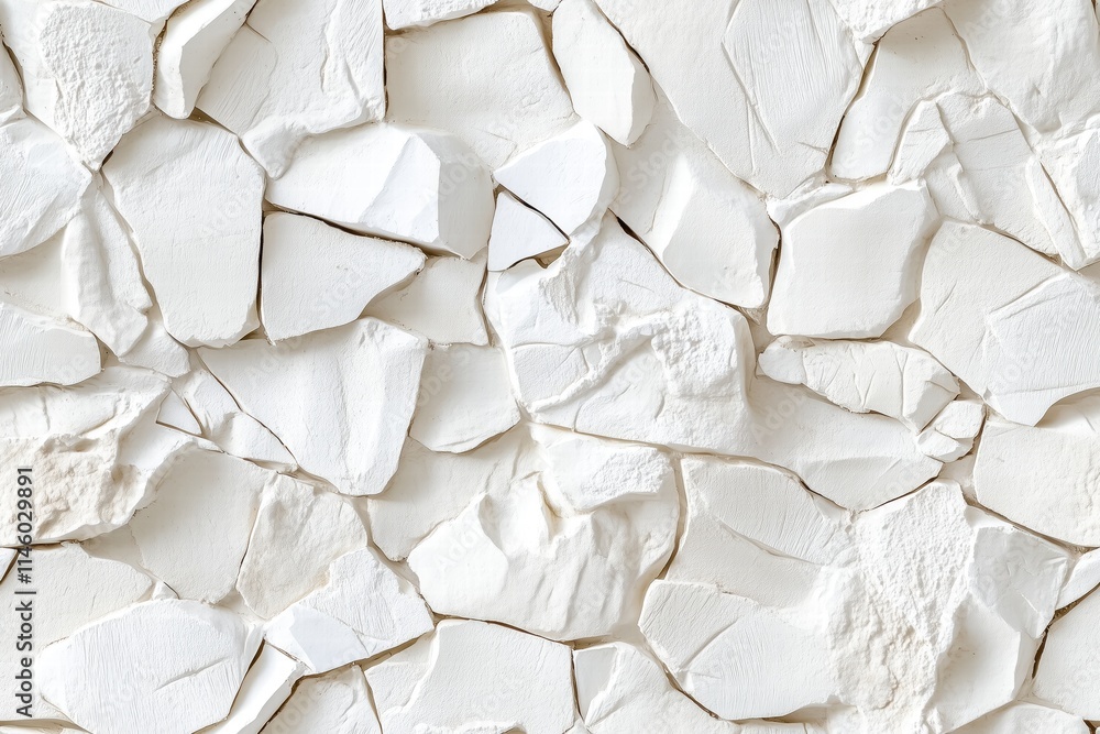 Poster seamless textured background featuring irregularly shaped white stones or plaster pieces, creating a