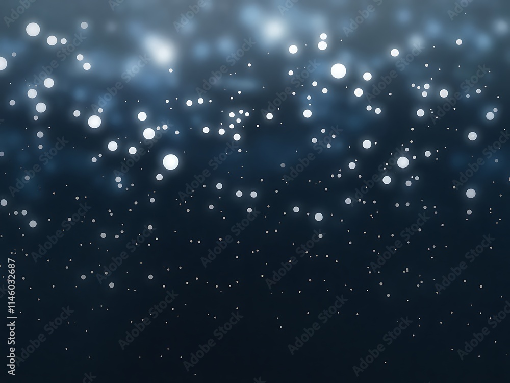Aufkleber midnight blue background with soft, luminous white points shimmering across the surface. the dots va
