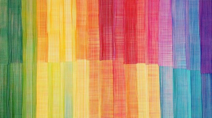 Rainbow Striped Textile Pattern Background, Vibrant Colorful Fabric Texture, Abstract Geometric Design, Modern Art Print