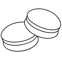 set of pills isolated on white