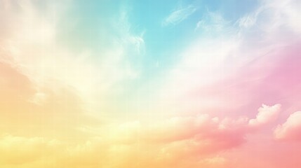 Soft Pastel Sky Background with Gentle Clouds in Dreamy Colors for Creative Projects