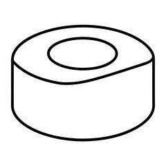 roll of toilet paper on white