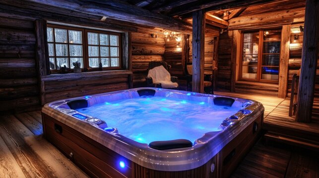 Hot Tub Relaxation in a Cozy Cabin