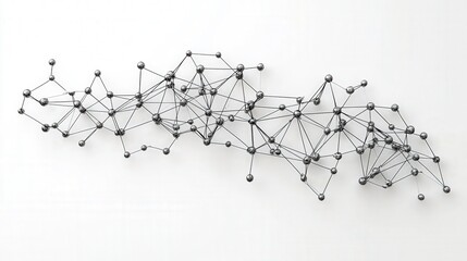 neural connections concept isolated on white background