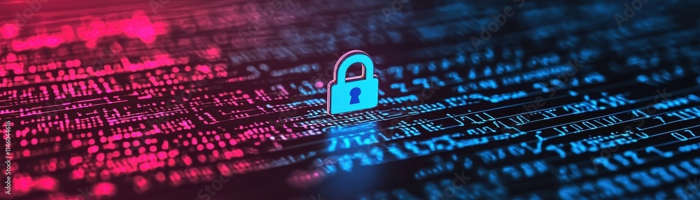 Aufkleber cybersecurity measures for data protection digital space infographic high-tech environment close-up 
