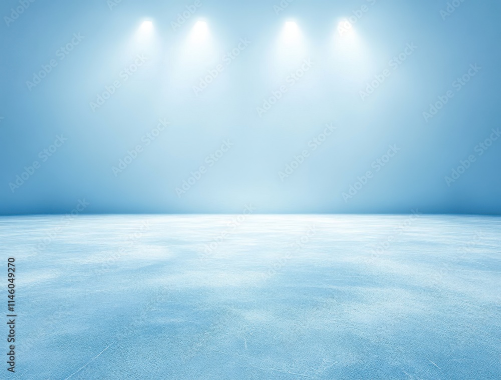 Poster bright and minimalist blue background with subtle texture and soft lighting, perfect for photography