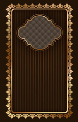 Vintage label with decorative border.