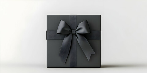 Black Gift Box 3D Render
