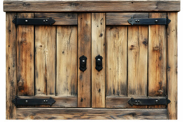 Rustic Wooden Cabinet Illustration