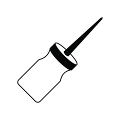 awl glyph icon with white background vector stock illustration