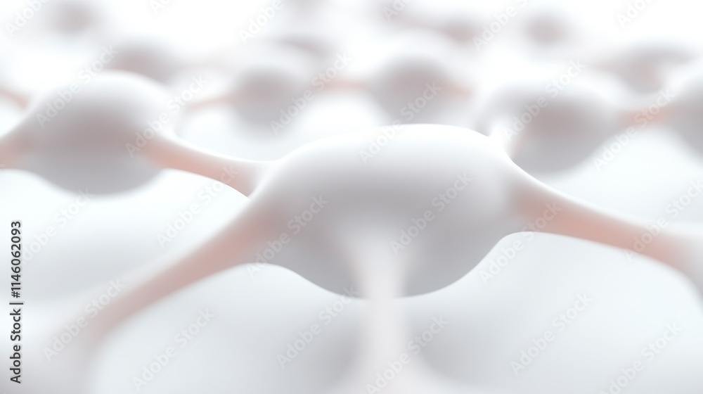 Poster a close-up view of a smooth, abstract surface resembling interconnected biological cells or structur