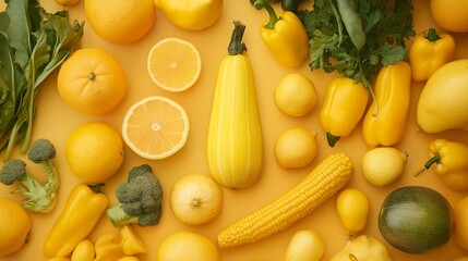 Colorful yellow vegetables
