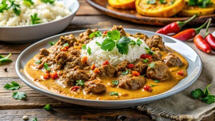 Ground beef, peanuts, and coconut milk unite in a rich, flavorful curry for an easy Asian meal.