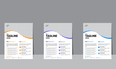 Obraz premium Abstract and Creative Flyer Templates for Real Estate and Promotion.