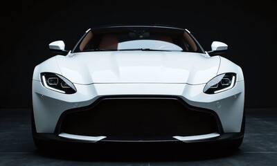 sports car front quarter view glossy