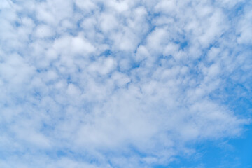 Beautiful view of blue sky with white clouds on a sunny day

