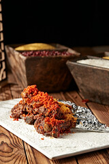 Spicy Sichuan and Hunan Tomahawk Lamb Chops