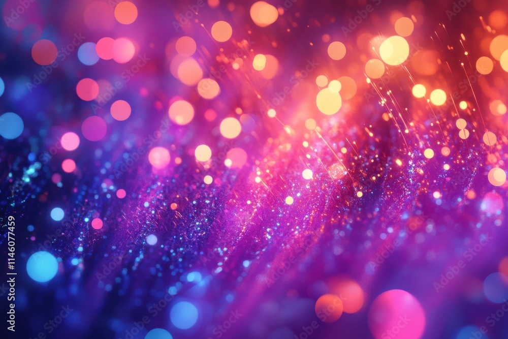 Poster abstract colorful bokeh lights background with vibrant hues and sparkling textures creating a dreamy
