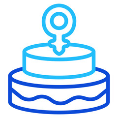 Celebration cake Duoline Icon