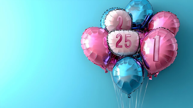 Floating Balloons Celebrate 21st Birthday Joyfully
