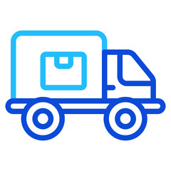 Delivery truck Duoline Icon