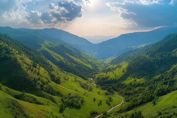 Naklejka premium Beautiful summer sunset on Mirtos beach in Greece - panorama. Beautiful simple AI generated image in 4K, unique.. Beautiful simple AI generated image