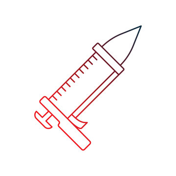 recommend clip art: caulk gun outline gradient icon with white background vector stock illustration