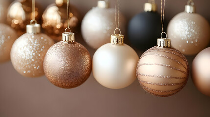Elegant Rose Gold Christmas Ornaments Sparkle Brightly
