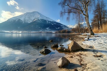 Dunga fishing village, near Kisumu, Kenya - March 8th, 2019 - a view of fishing boats trapped in hyacinth, lake Victoria. Beautiful simple AI generated image