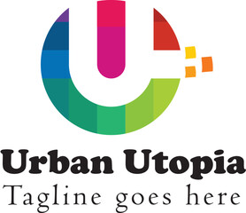 U letter grid logo 