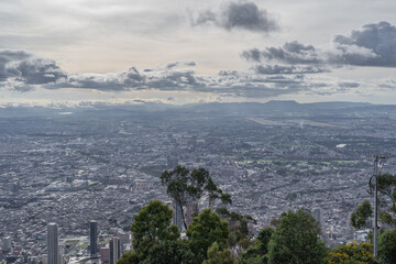 View over Bogota city in Colombia.