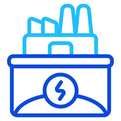 Geothermal energy Duoline Icon