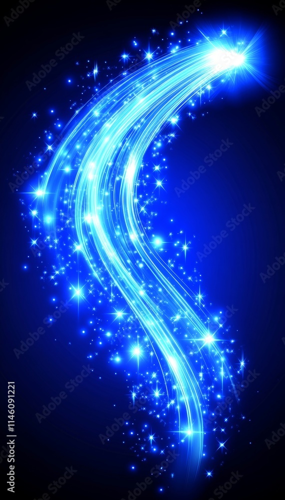 Aufkleber illuminated fiber optic connections create a dynamic abstract technology background design