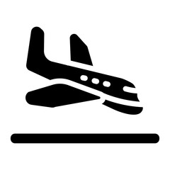 Landing Solid Icon