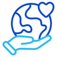 Love earth Duoline Icon