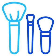 Makeup brush Duoline Icon