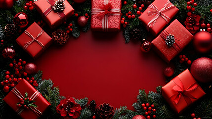 Red Christmas Gifts, Ornaments & Festive Decorations