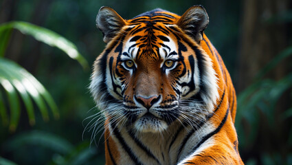 Obraz premium Explore stunning tiger images: majestic wild tigers, Bengal tigers, and fierce tiger portraits. Perfect for presentations, creative designs, and wildlife projects.