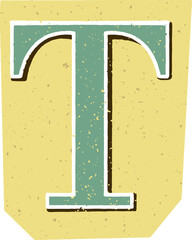 Ransom Note Letter T