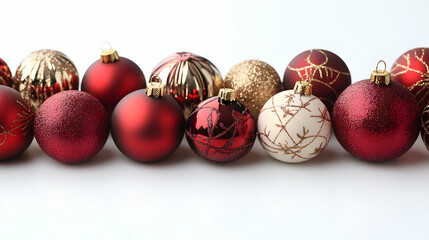 Red and Gold Festive Ornaments Decorate for Holidays