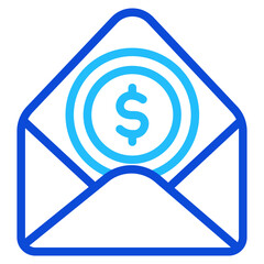 Money donation Duoline Icon