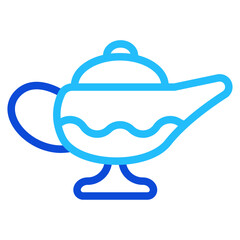 Oil lamp Duoline Icon