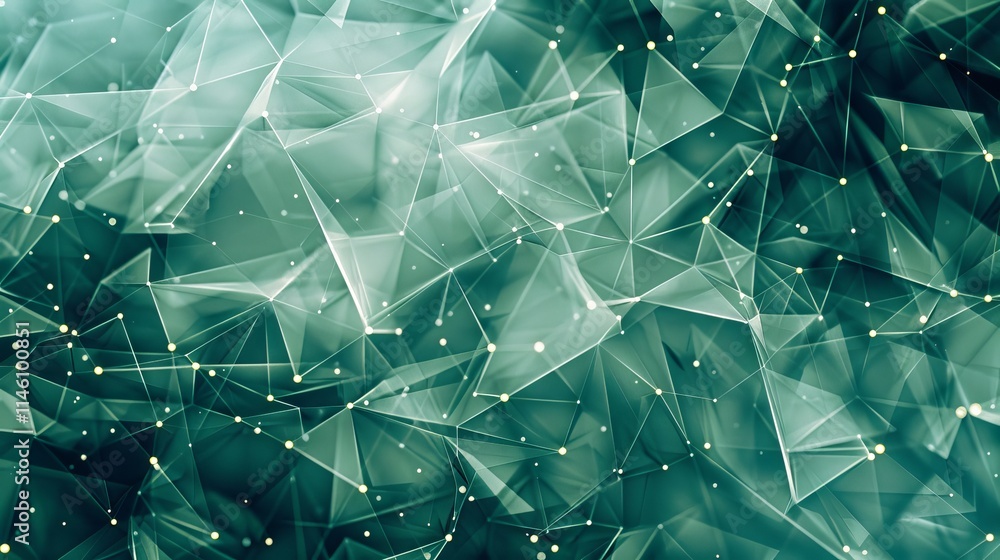 Poster abstract futuristic geometric polygonal connection pattern design with a science fiction theme and t